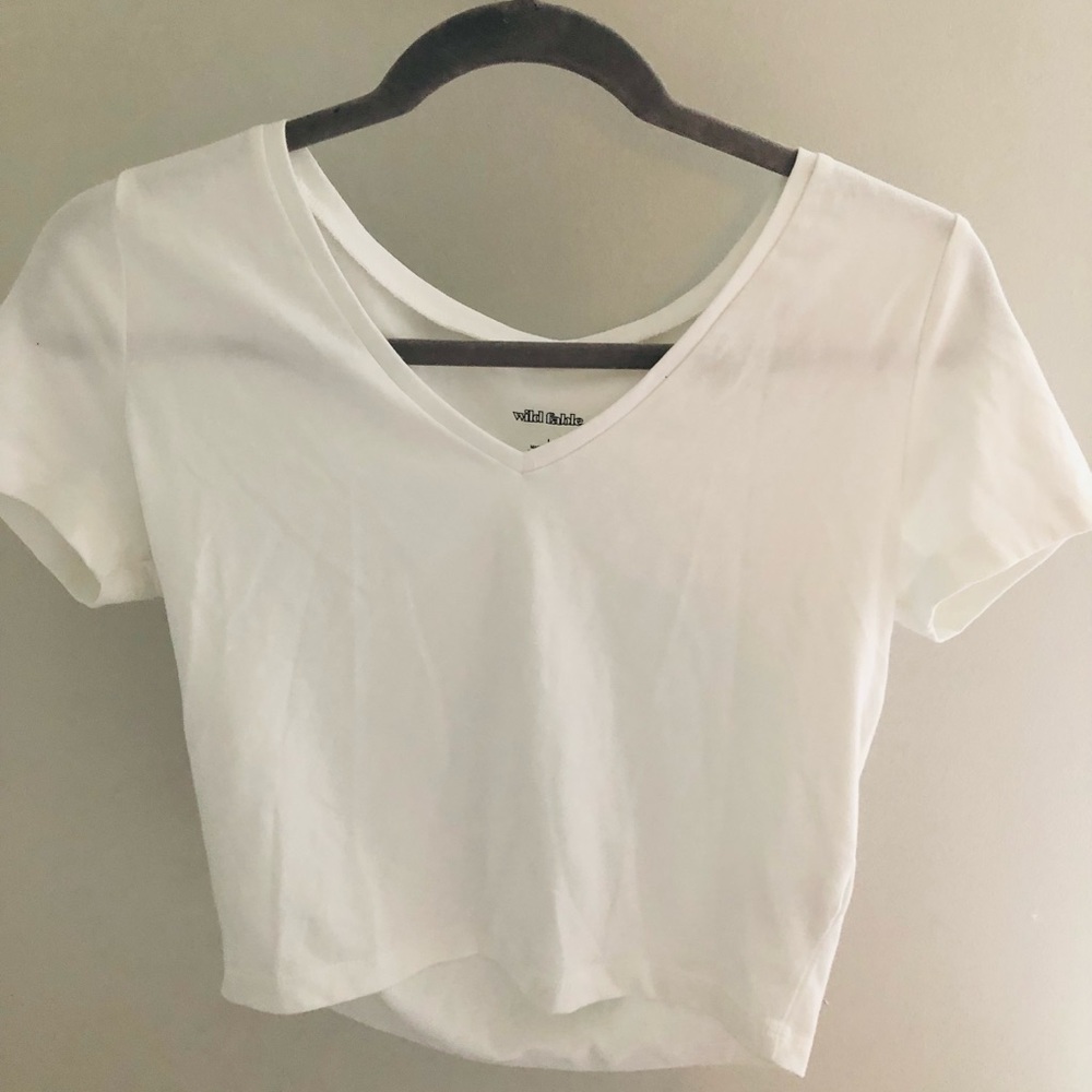 White crop top